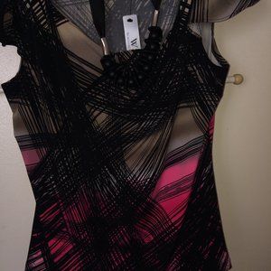 BRAND NEW* Pink and Black Abstract Dress Shirt